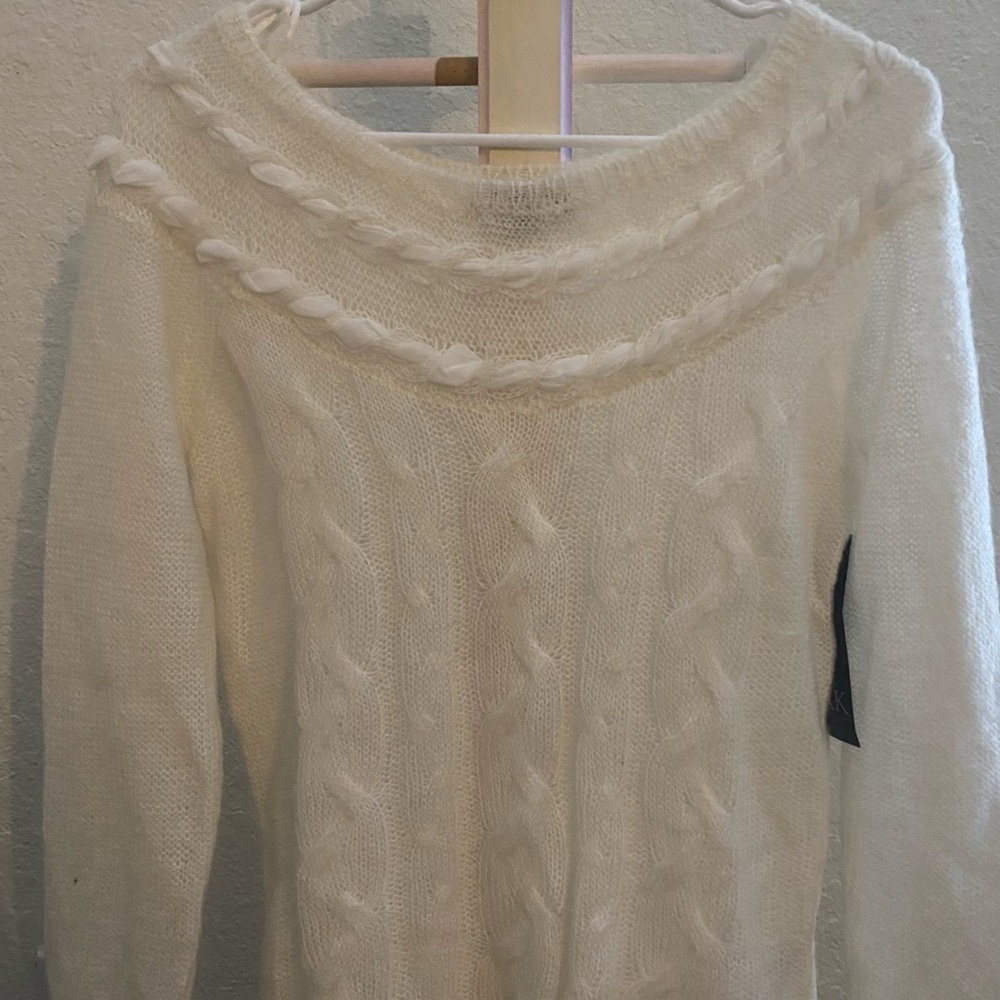 Anne Klein White Sweater, Size S